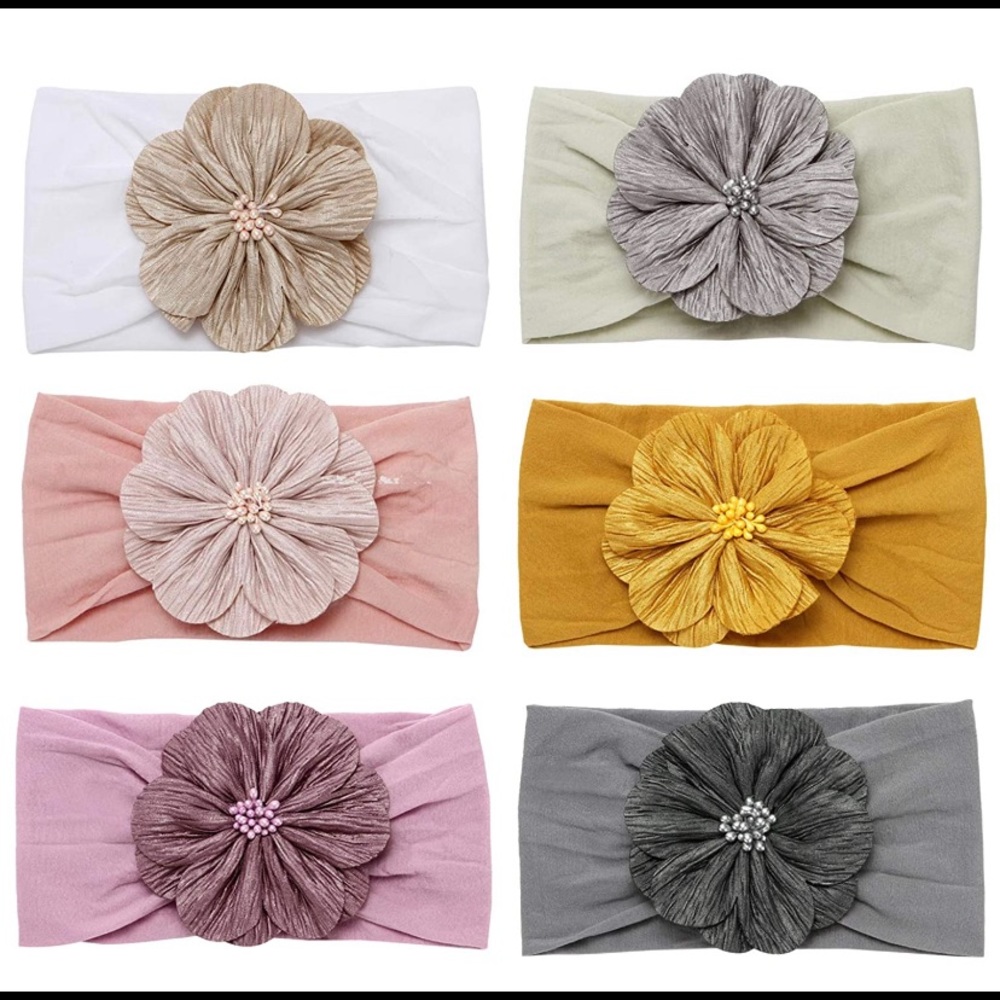 New 6 pack baby girl headbands